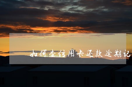 如何查信用卡还款逾期记录 如何查信用卡还款逾期记录
