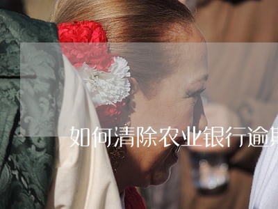如何清除农业银行逾期期 如何清除农业银行逾期期