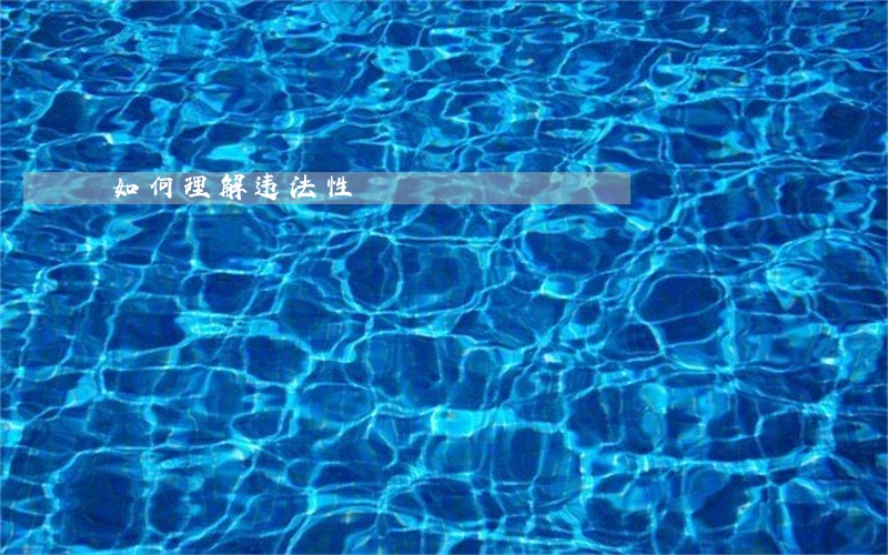如何理解违法性 如何理解违法性
