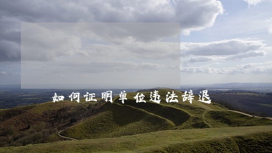 如何证明单位违法辞退 如何证明单位违法辞退