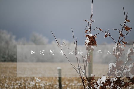 如何起诉法院工作人员 如何起诉法院工作人员