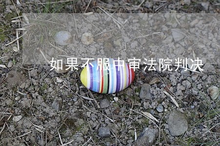 如果不服中审法院判决 如果不服中审法院判决