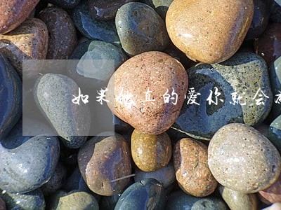 如果他真的爱你就会为你离婚 如果他真的爱你就会为你离婚