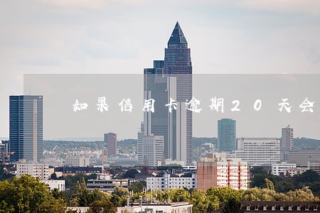 如果信用卡逾期20天会怎么样 如果信用卡逾期20天会怎么样
