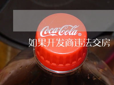 如果开发商违法交房 如果开发商违法交房