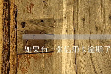 如果有一张信用卡逾期了 如果有一张信用卡逾期了