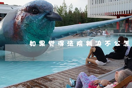 如果觉得法院判决不公怎么办