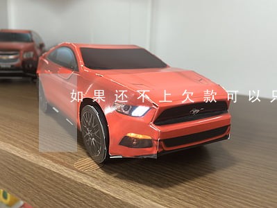 如果还不上欠款可以只还本金吗 如果还不上欠款可以只还本金吗