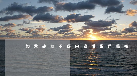 如果逾期不还网贷后果严重吗 如果逾期不还网贷后果严重吗