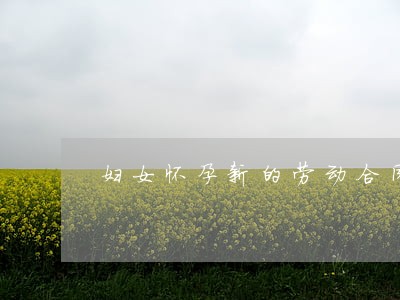 妇女怀孕新的劳动合同法 妇女怀孕新的劳动合同法