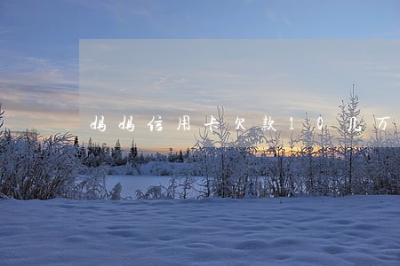妈妈信用卡欠款10几万逾期