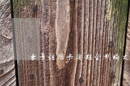 妻子信用卡逾期会影响丈夫征信吗