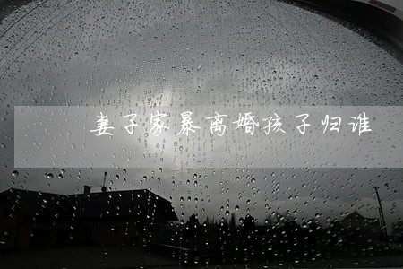 妻子家暴离婚孩子归谁 妻子家暴离婚孩子归谁