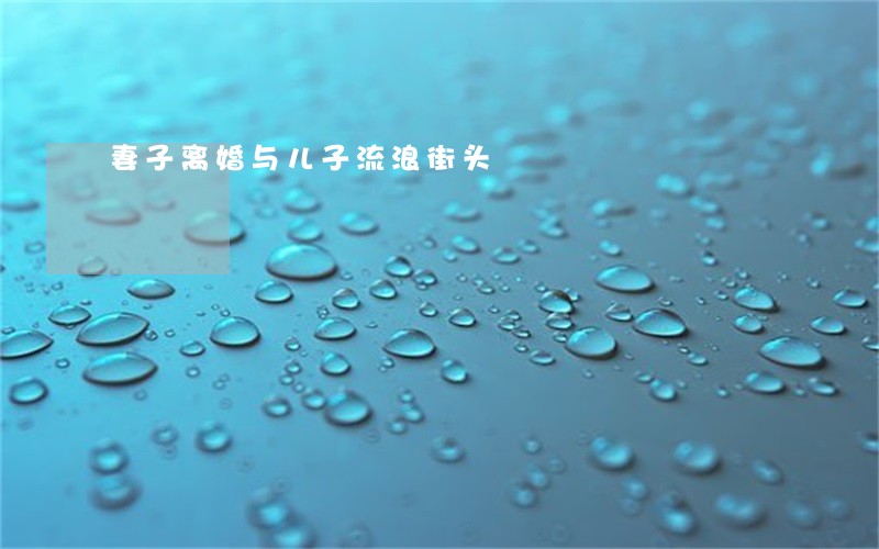 妻子离婚与儿子流浪街头 妻子离婚与儿子流浪街头