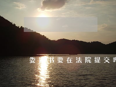 委托书要在法院提交吗 委托书要在法院提交吗