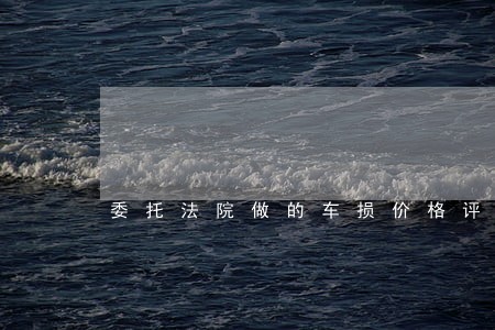 委托法院做的车损价格评估