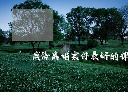 威海离婚案件最好的律师 威海离婚案件最好的律师