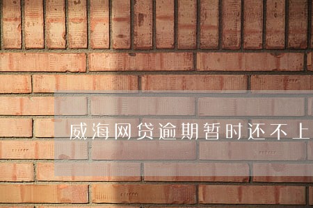 威海网贷逾期暂时还不上怎么办 威海网贷逾期暂时还不上怎么办