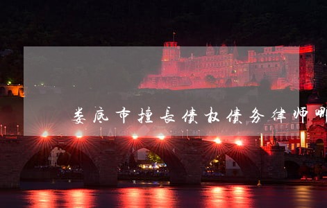 娄底市擅长债权债务律师哪个好 娄底市擅长债权债务律师哪个好