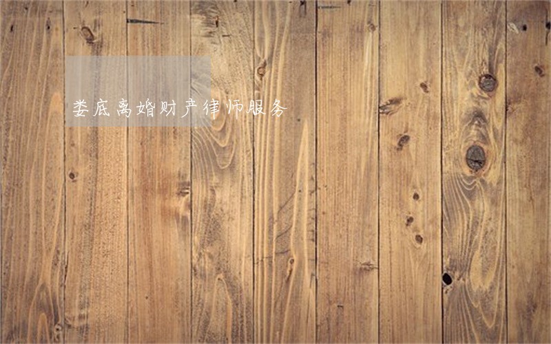 娄底离婚财产律师服务 娄底离婚财产律师服务