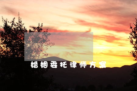 婚姻委托律师方案 婚姻委托律师方案