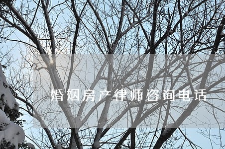 婚姻房产律师咨询电话 婚姻房产律师咨询电话