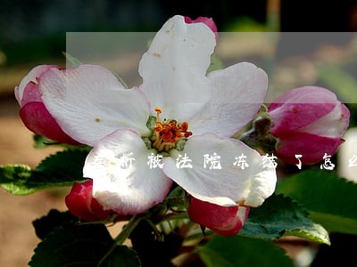 存折被法院冻结了怎么 存折被法院冻结了怎么