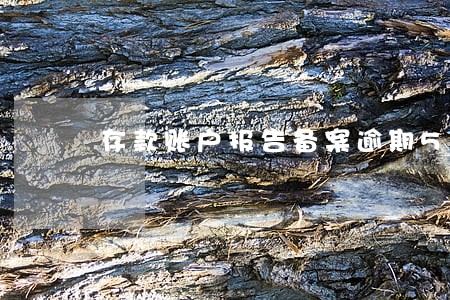 存款账户报告备案逾期5天 存款账户报告备案逾期5天