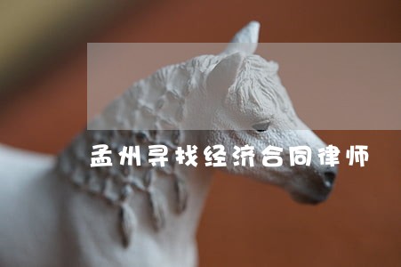 孟州寻找经济合同律师 孟州寻找经济合同律师