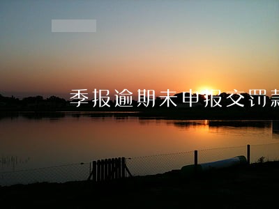 季报逾期未申报交罚款2000 季报逾期未申报交罚款2000