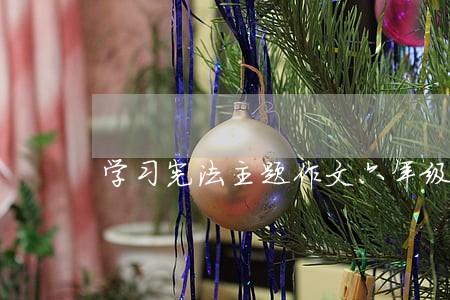 学习宪法主题作文六年级 学习宪法主题作文六年级
