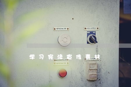 学习宪法宣传素材