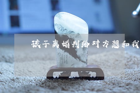 孩子离婚判给对方想和我住 孩子离婚判给对方想和我住