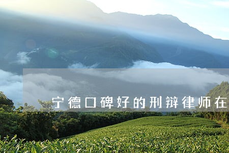 宁德口碑好的刑辩律师在线咨询 宁德口碑好的刑辩律师在线咨询