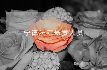 宁德法院悬赏人员 宁德法院悬赏人员