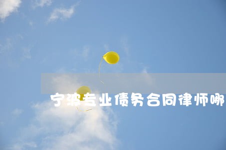 宁波专业债务合同律师哪个好 宁波专业债务合同律师哪个好
