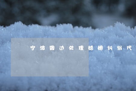 宁波周边处理婚姻纠纷代理律师 宁波周边处理婚姻纠纷代理律师
