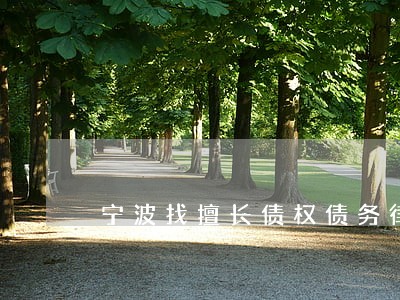 宁波找擅长债权债务律师