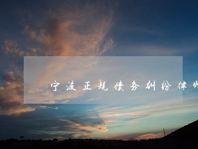 宁波正规债务纠纷律师免费咨询 宁波正规债务纠纷律师免费咨询
