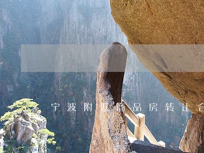 宁波附近商品房转让合同律师推荐 宁波附近商品房转让合同律师推荐