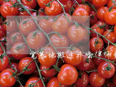 宅基地搬迁补偿律师费用 宅基地搬迁补偿律师费用