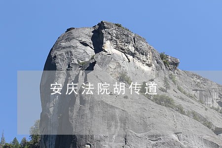 安庆法院胡传道