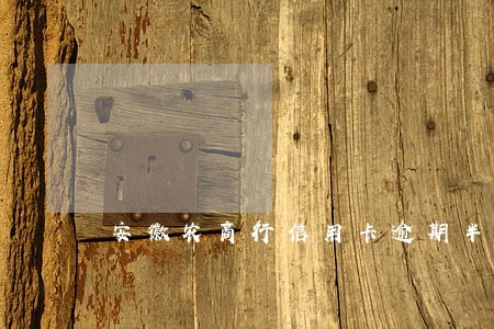 安徽农商行信用卡逾期半年