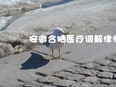 安徽合肥医疗调解律师微信咨询
