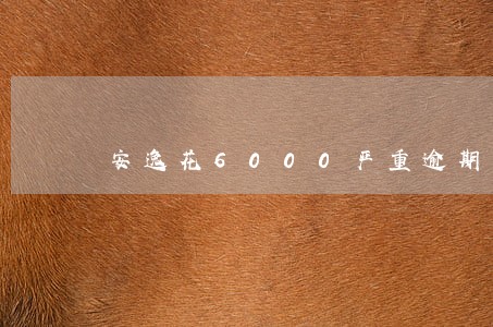 安逸花6000严重逾期会怎样 安逸花6000严重逾期会怎样