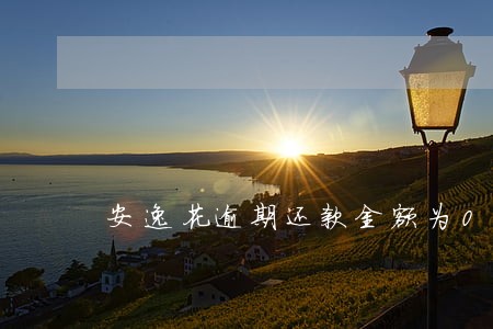 安逸花逾期还款金额为0 安逸花逾期还款金额为0