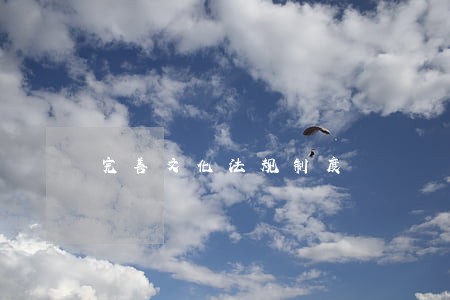 完善文化法规制度 完善文化法规制度