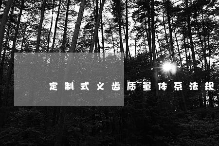 定制式义齿质量体系法规