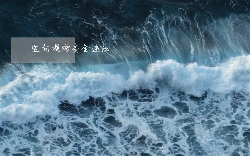 定向捐赠资金违法 定向捐赠资金违法