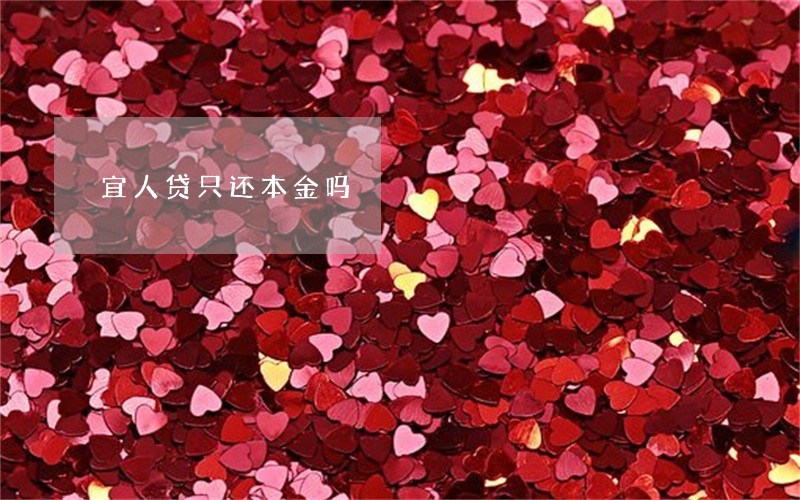 宜人贷只还本金吗 宜人贷只还本金吗